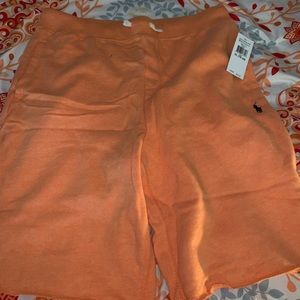 Orange cut off Polo shorts